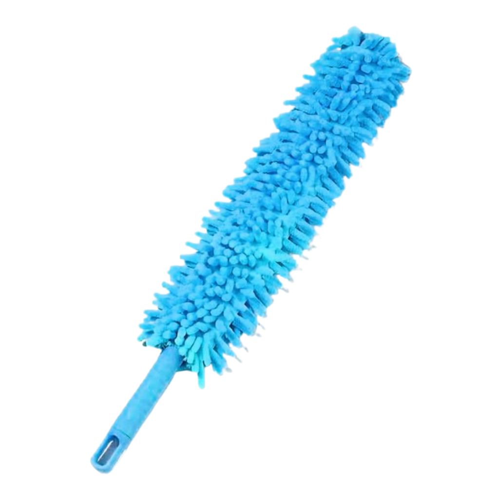 Pano pluma flexível de microfibras para limpeza doméstica, cor azul, da marca Integratzker.