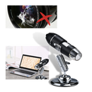 Microscópio digital USB com LED portátil da Joyan, equipamento de laboratório para observação de amostras.