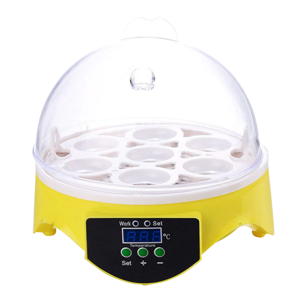 Incubadora automática de ovos MiniTopchances para incubação de ovos, com controle de temperatura e fácil de usar.