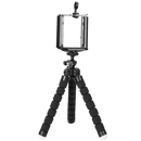 Mini tripé flexível para celular da marca Generic, suporte compacto preto para fotos e vídeos com estabilidade.