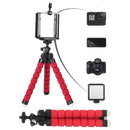 Mini tripé flexível para telefone da marca Genérico, suporte universal para fotos e vídeos com ajuste fácil.