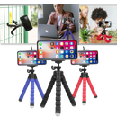 Mini tripé flexível para telefone da marca genérica, suporte portátil e ajustável para fotos e vídeos com smartphones.