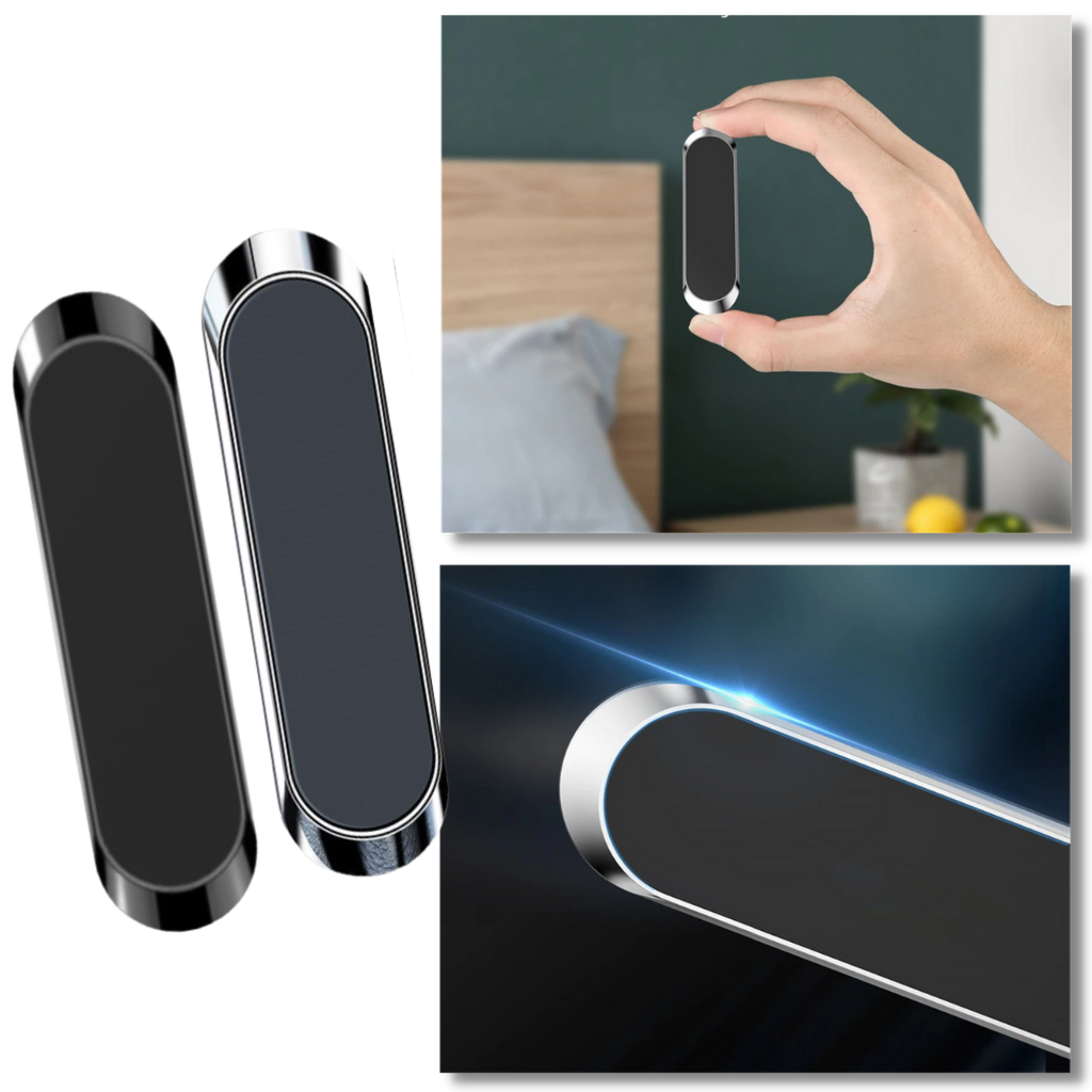 Suporte magnético mini para celular Tvc-Mall Uk, suporte elegante para fixação em veículos ou mesas.