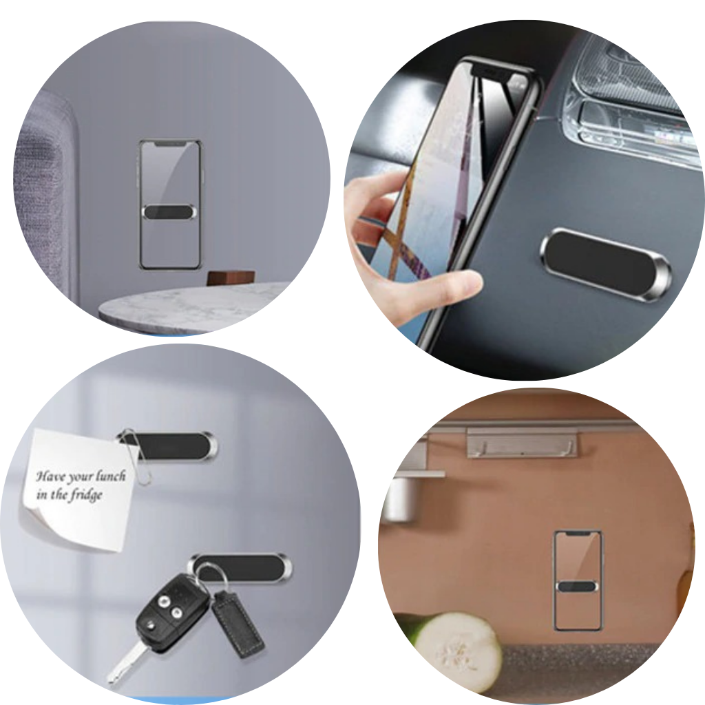 Suporte magnético mini para telefone da Tvc-Mall Uk, suporte de telefonia compacto e seguro para fixação magnética.