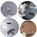 Suporte magnético mini para telefone da Tvc-Mall Uk, suporte de telefonia compacto e seguro para fixação magnética.