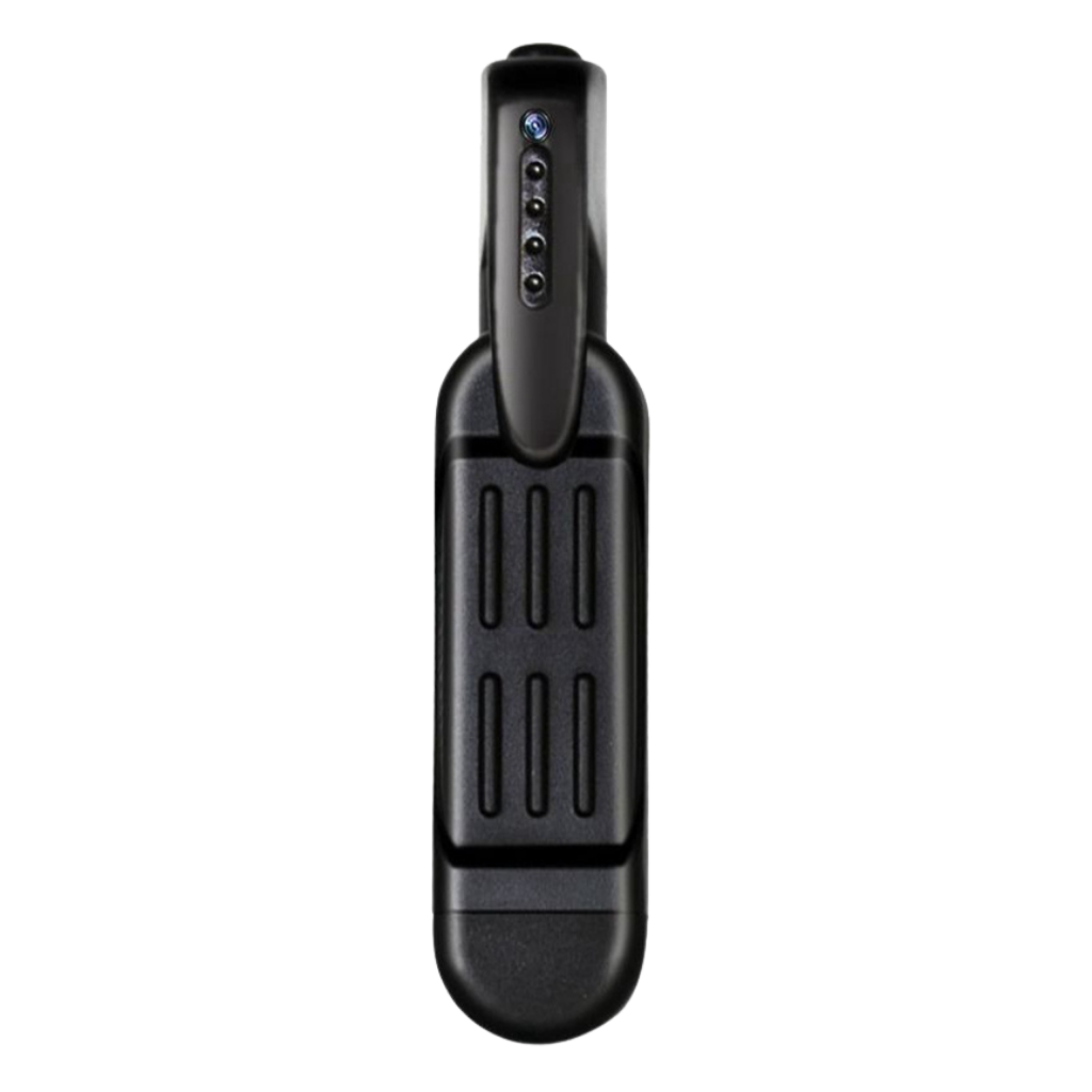 Caneta com câmera miniatura Maxcozy preta, dispositivo de gravação discreto para fotos e vídeos compactos.