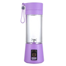 Garrafa de blender portátil de suco mini na cor roxa, eletrodoméstico de cozinha da marca Chinatera, para preparar bebidas.
