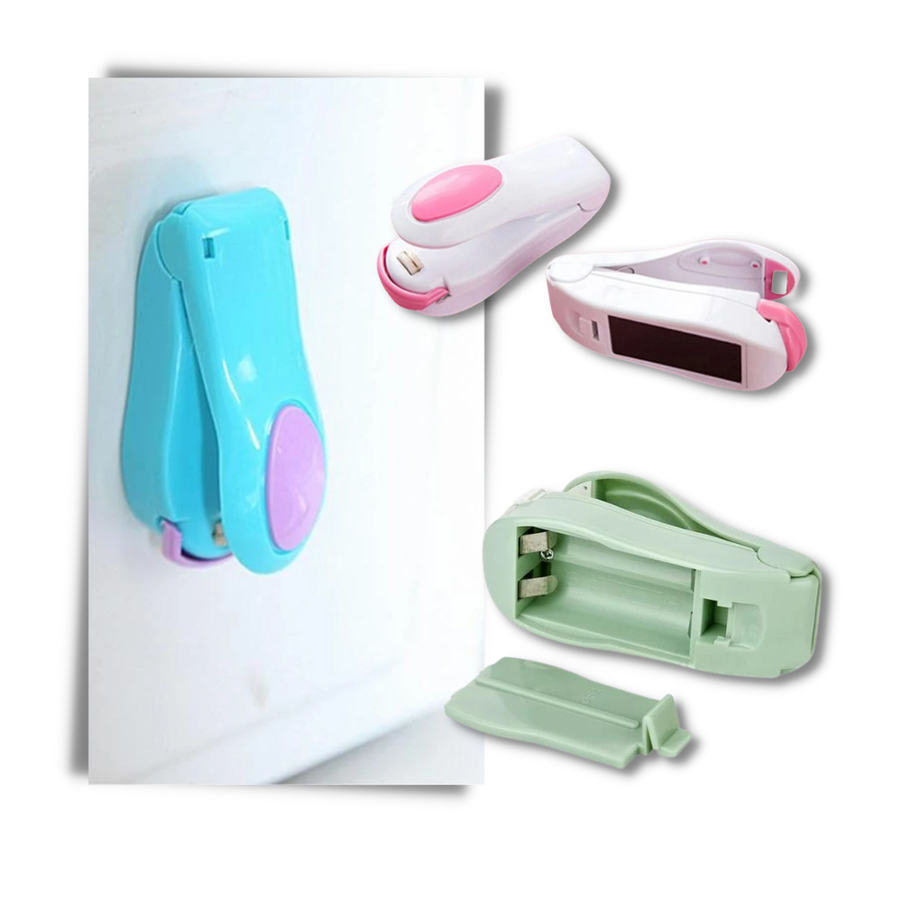 Máquina de vedação portátil Ozerty France para cozinha, acessórios de pequeno eletrodoméstico, útil para selar alimentos e embalagens.