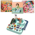 Véhicules de jeu mécaniques pour enfants Dynwave, brinquedos educativos Montessori com pista de aventura colorida.