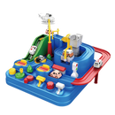 Veículos de jogo mecânicos Dynwave para crianças, brinquedos de pista Montessori de cor azul com design educativo e divertido.