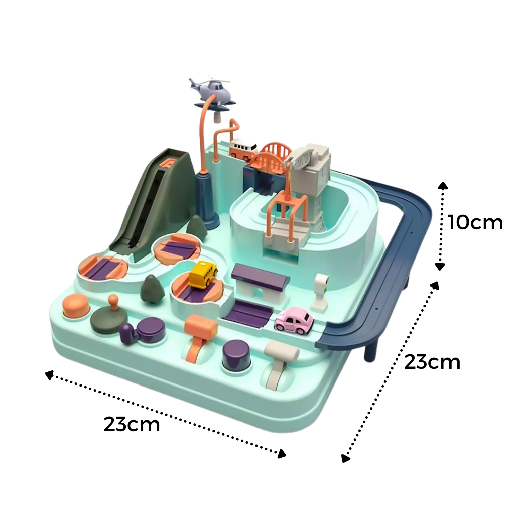 Veículos de brinquedo mecânicos Dynwave para crianças, ideal para pista de corrida e diversão educativa.