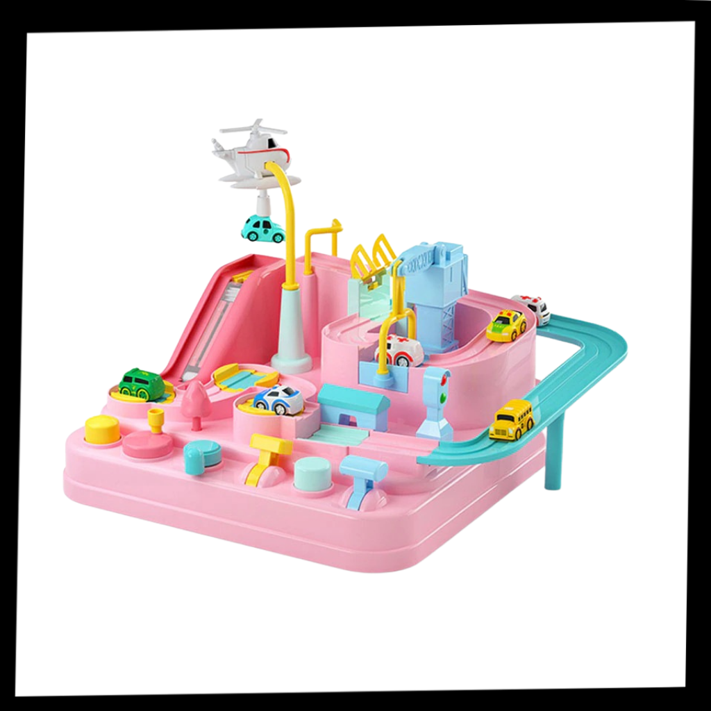 Véhicules de jeu mécaniques Dynwave pour enfants, brinquedos de pista Montessori com carros coloridos e detalhes educativos