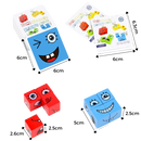Jogo educativo de cubos Montessori com emojis mágicos, ideal para crianças desenvolverem habilidades lógicas e criativas.