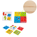 Jogo Montessori de Cubes Emoji Mágicos da marca Mnycxen, brinquedo educativo com cubos coloridos e emojis para aprendizado divertido.