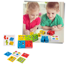 Jogo educativo de cubos emoji mágicos da marca Mnycxen, ideal para aprender com brinquedos Montessori interativos.