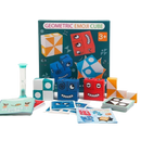 Jogo de blocos Montessori com emojis mágicos, brinquedo educativo da marca Mnycxen, com cubos coloridos e desenhos de emojis.