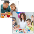 Jogo Montessori de Cubos Emoji Mágicos da marca Mnycxen, com cubos coloridos e emojis para aprendizado divertido e educativo.