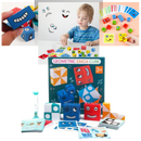 Jogo de Cubos Emoji Mágicos Montessori da marca Mnycxen, brinquedo educativo com cubos coloridos e emojis para aprendizado divertido.