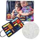 Maleta de destreza Montessori da Atopdream, brinquedo educativo leve e portátil com atividades para desenvolvimento de habilidades.