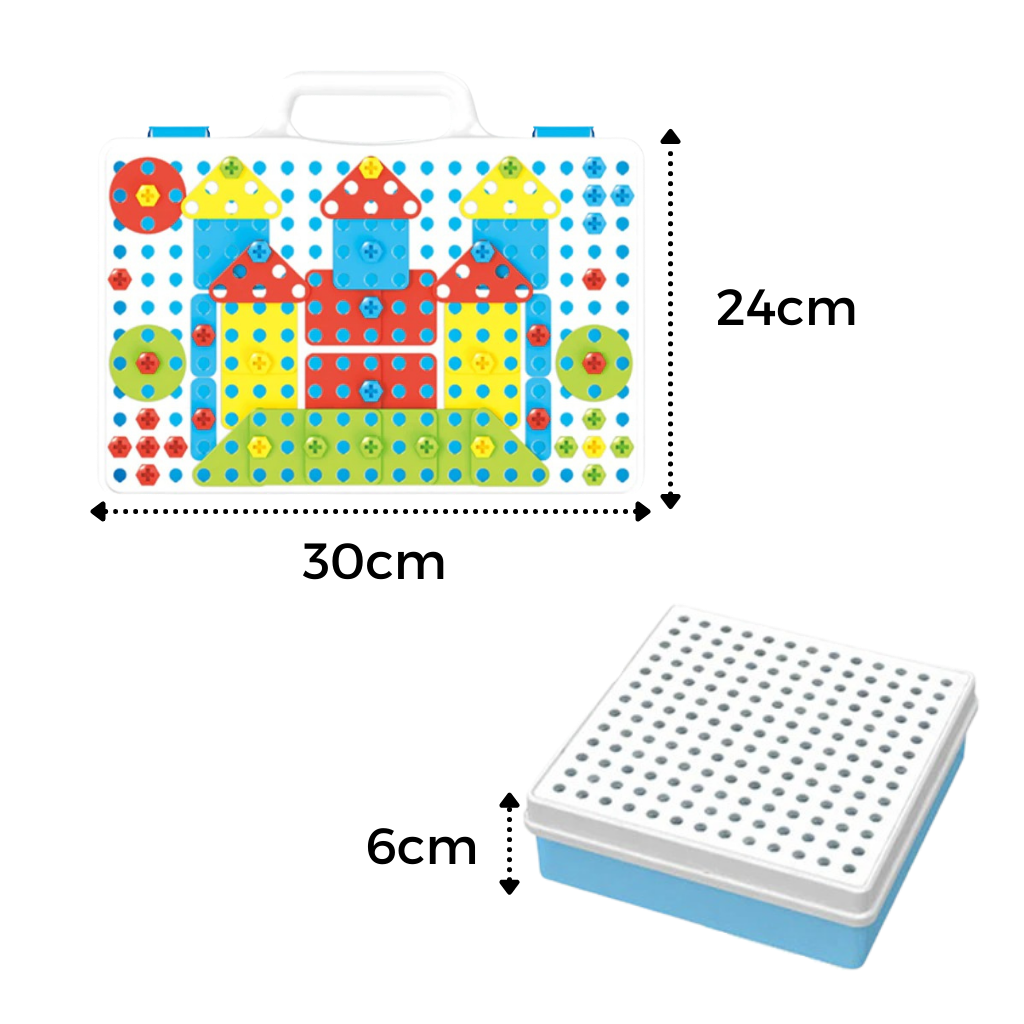 Conjunto de ferramentas de perfuração para mosaico da Bestchoiceproducts, incluindo várias brocas e acessórios de precisão.