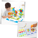 Conjunto de furadeiras para mosaico da Bestchoiceproducts, jogo de destreza educativo com ferramentas para criar mosaicos coloridos.
