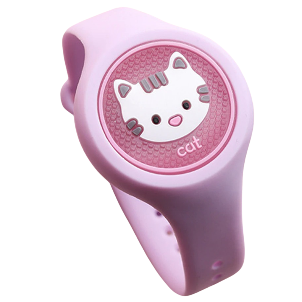 Bracelete repelente de mosquitos para crianças, acessório de vestuário para bebês e crianças pequenas, na cor rosa, marca Mumaoyi.