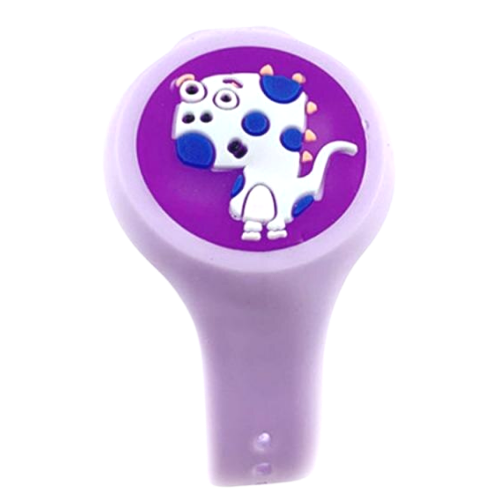 Pulseira repelente de mosquitos Mumaoyi para crianças, acessório de moda para bebês e pequenos, na cor roxa.