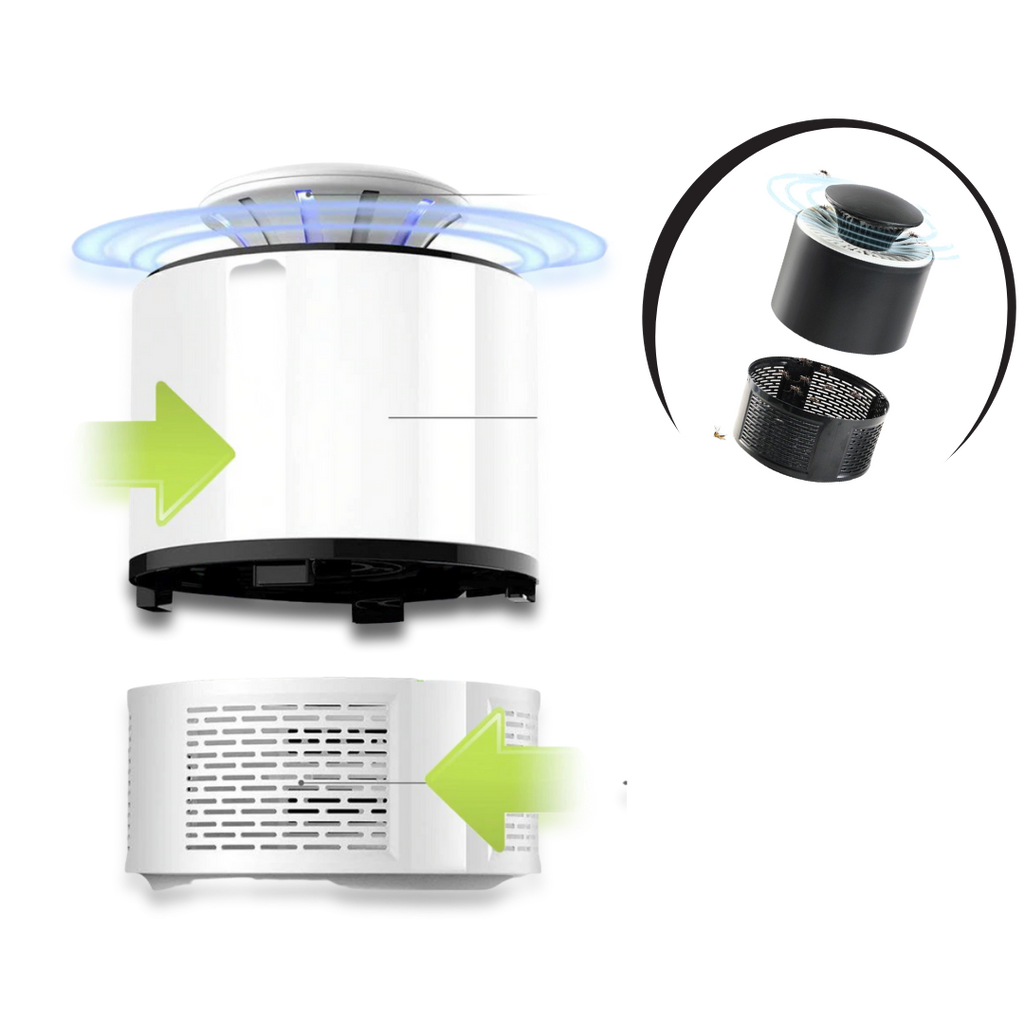 Lâmpada LED anti-mosquitos 360° Hotbest para desinsetização, com design fácil de limpar e proteção contra mosquitos.