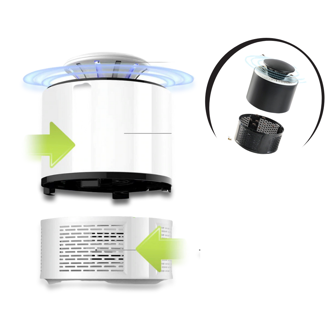 Lâmpada LED anti-mosquitos 360° Hotbest para desinsetização, com design fácil de limpar e proteção contra mosquitos.