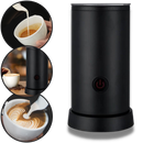 Mousseur de leite automático Allomn 4 em 1, aparelho de eletrodoméstico de cozinha com diferentes acessórios para preparar bebidas.