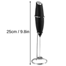 Mousseur de leite elétrico portátil da Powerlix com suporte, aparelho de eletrodoméstico de cozinha para preparar bebidas cremosas
