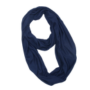 Echarpe quente Taicanon com bolso escondido, tecido azul, ideal para manter-se aquecido e com espaço para pequenos objetos.