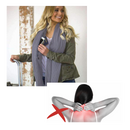 Cachecol quente Taicanon com bolso oculto, tecido leve e confortável, ideal para manter-se aquecido e com bolsos escondidos.