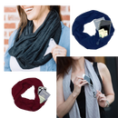 Cachecol quente Taicanon com bolso escondido, feito de material macio e confortável, ideal para dias frios e estilosos.