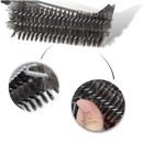 Escova de limpeza para churrasco Y-Star, com cerdas de aço inox para limpeza eficiente de grelhas e superfícies de churrasco.