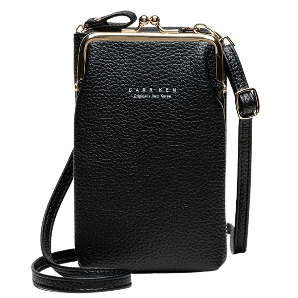 Bolsa de mão com alça removível da Hardlegix, sac à bandoulière preta com múltiplos compartimentos e bolso frontal.