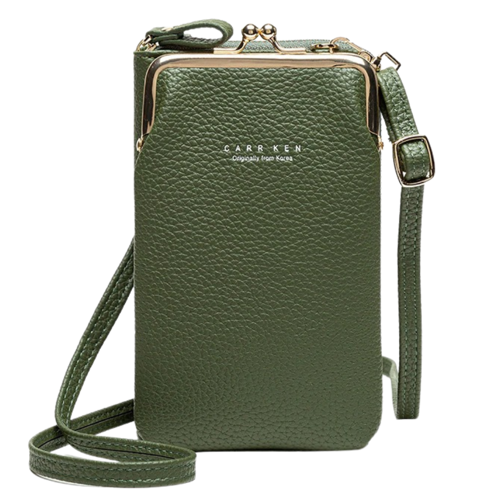 Bolsa de ombro verde da Hardlegix com múltiplos bolsos e alça removível, ideal para organização e estilo casual.