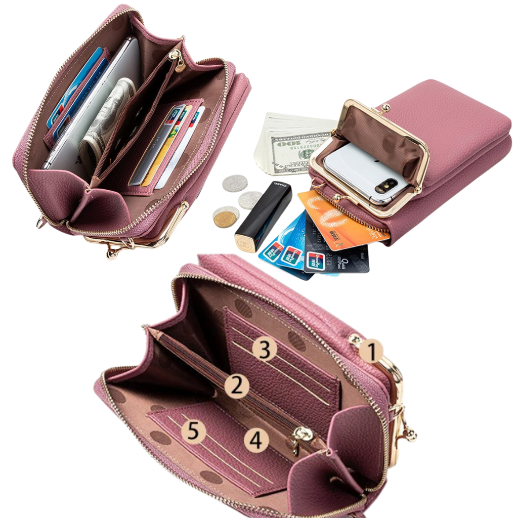 Bolsa tiracolo da Hardlegix com múltiplos compartimentos e alça removível, ideal para organização e estilo diário.