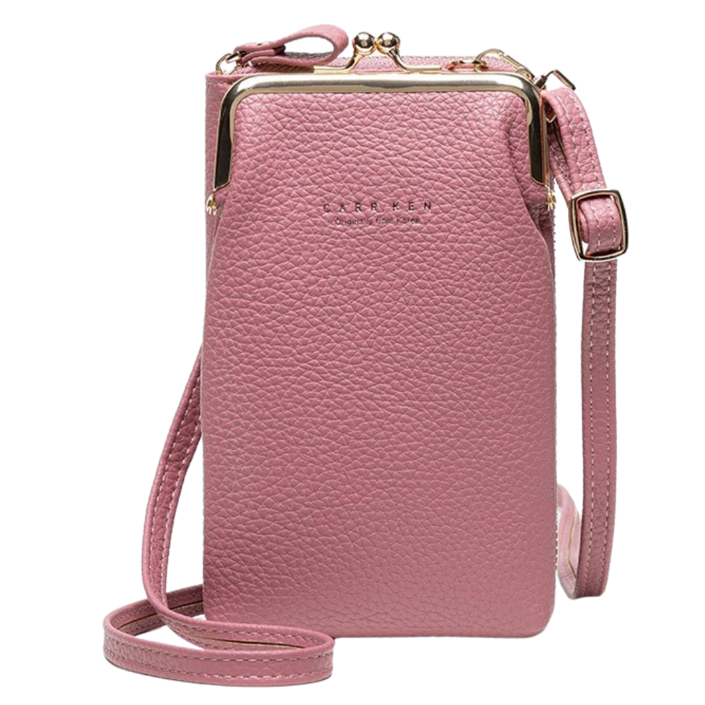 Bolsa tiracolo com várias divisórias da marca Hardlegix, com alça removível e design em roxo para uso diário.