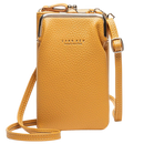 Bolsa tiracolo amovível da Hardlegix, saco de mão amarelo com múltiplos compartimentos e alça ajustável.