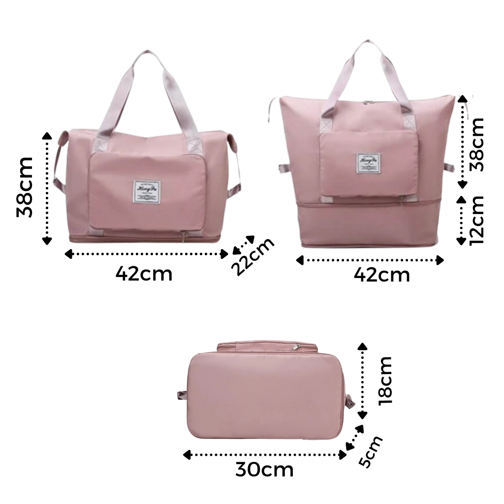 Housse à vêtements extensível e dobrável da Aimik, saco de viagem multifuncional e compacto para roupas.