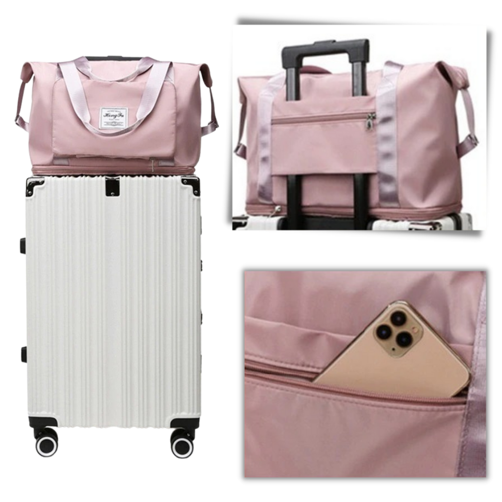 Housse à vêtements extensible et pliable da Aimik, mochila de viagem multifuncional com múltiplos bolsos e espaço ajustável.