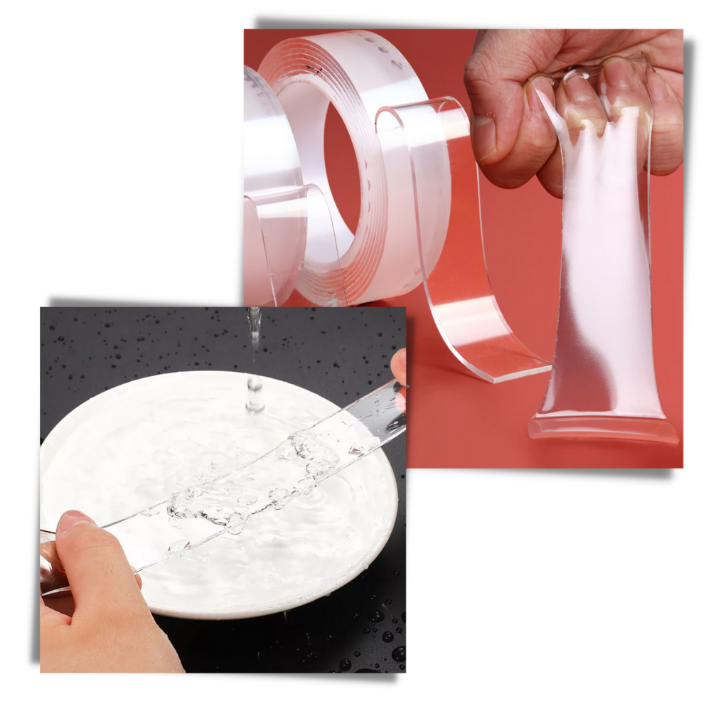 Fita adesiva Nano mágica reutilizável da Hailicare para acessórios de eletrodomésticos, visível na imagem.
