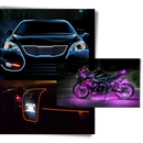 Fio de LED neon colorido da marca Homyl em forma de fio para decoração de carros, com luzes brilhantes e vibrantes.