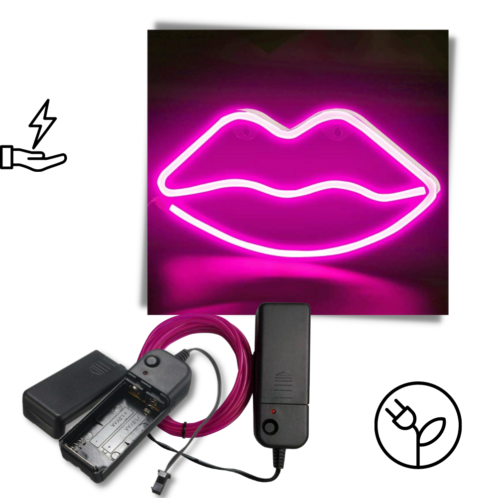 Fio de luz LED neon colorido Homyl, guirlanda luminosa com efeito néon, ideal para decoração vibrante e moderna.