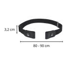 Cintura elástica sem fivela da marca Whippy, cinturões de ajuste flexível e confortável, imagem mostrando o design sem fivela