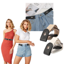 Cintura elástica sem fivela Whippy, faixa ajustável e confortável, ideal para usar com roupas casuais ou esportivas.