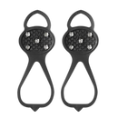 Crampões anti-escorregamento pretos da Flyingtoy para atividades de inverno, com pontas antiderrapantes para segurança na neve.