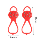 Picos antideslizantes Flyingtoy para atividades e esportes de inverno, com detalhes das dimensões dos spikes.