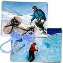 Picos antideslizantes universais da Flyingtoy para atividades e esportes de inverno, com pontas antiderrapantes para maior segurança.